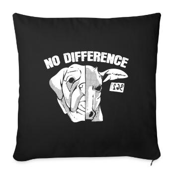 Défenseur des animaux des vaches et des chiens - Housse de coussin décorative 45 x 45 cm - noir - Devant