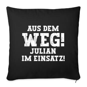 Julian Lustiger Spruch Vorname Name Julian - Sofakissenbezug 45 x 45 cm - Schwarz - Vorne