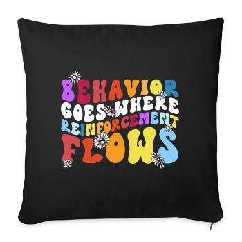 Aba therapist Behavior analyst Psychologist - Sofa pillowcase 17,3'' x 17,3'' (45 x 45 cm) - black - Front