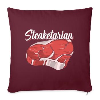Steak Lover Foodie Grilling - Sofa pillowcase 17,3'' x 17,3'' (45 x 45 cm) - burgundy - Front