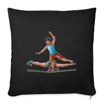 Slackliner - Slackline-Liebhaber - Sofakissenbezug 45 x 45 cm - Schwarz - Vorne