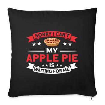 Amateurs de gâteaux Amateurs de cupcakes Tarte aux pommes - Housse de coussin décorative 45 x 45 cm - noir - Devant