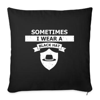 Conception de cybersécurité pour la sécurité informatique et les pirates informatiques - Housse de coussin décorative 45 x 45 cm - noir - Devant