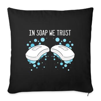 Homemade soap design for oil soap making - Sofa pillowcase 17,3'' x 17,3'' (45 x 45 cm) - black - Front