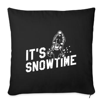 Conception de motoneigistes et de motoneiges - Housse de coussin décorative 45 x 45 cm - noir - Devant