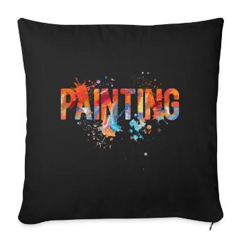 Maler Zeichner für Künstler - Sofakissenbezug 45 x 45 cm - Schwarz - Vorne