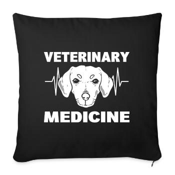Veterinary Medicine Tierspezialist - Sofakissenbezug 45 x 45 cm - Schwarz - Vorne