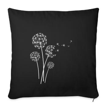 Pissenlit - Housse de coussin décorative 45 x 45 cm - noir - Devant