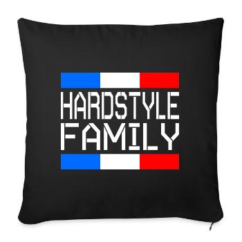 Hardstyle Family France - Housse de coussin décorative 45 x 45 cm - noir - Devant