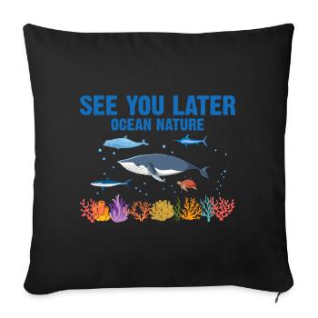 Sea Nature Marine Biologist Sea Marine Biology Ocean - Sofa pillowcase 17,3'' x 17,3'' (45 x 45 cm) - black - Front