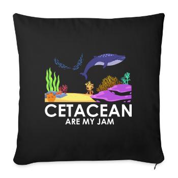 Zooologist Marine Biologist Marine Biology - Sofa pillowcase 17,3'' x 17,3'' (45 x 45 cm) - black - Front