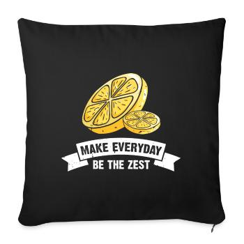 Lemon Design Lemonades Stand Boss Lemon Sale - Sofa pillowcase 17,3'' x 17,3'' (45 x 45 cm) - black - Front
