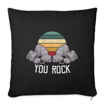 Mineraliensammler und Erze Mineralien Fan - Sofakissenbezug 45 x 45 cm - Schwarz - Vorne