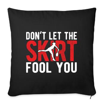 Tennisplatz Spruch Für Tennis - Sofakissenbezug 45 x 45 cm - Schwarz - Vorne