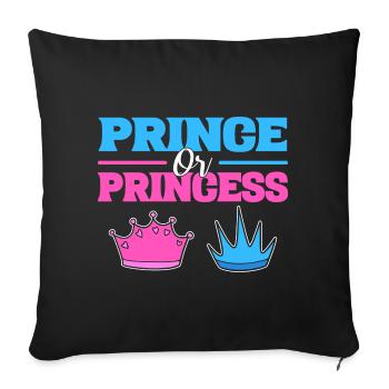 Prince Or Princess Eventplaner - Sofakissenbezug 45 x 45 cm - Schwarz - Vorne