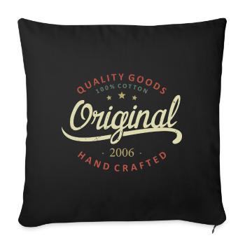 Original 2006 Cadeau D'anniversaire 2006 - Housse de coussin décorative 45 x 45 cm - noir - Devant