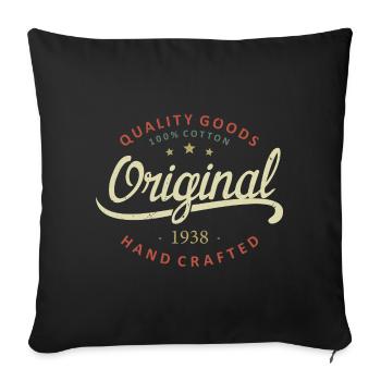 Original 1938 Birthday Gift 1938 - Sofa pillowcase 17,3'' x 17,3'' (45 x 45 cm) - black - Front