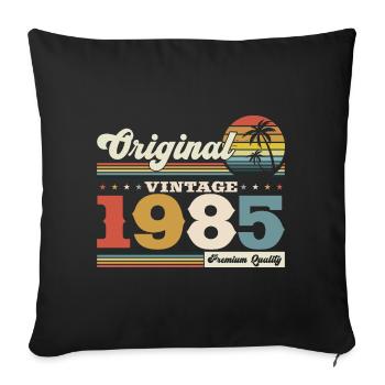 Original 1985 Vintage 1985 Birthday 1985 - Sofa pillowcase 17,3'' x 17,3'' (45 x 45 cm) - black - Front