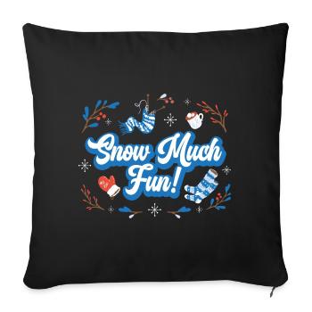 I Love Winter Season Cold Climate Ice - Sofa pillowcase 17,3'' x 17,3'' (45 x 45 cm) - black - Front