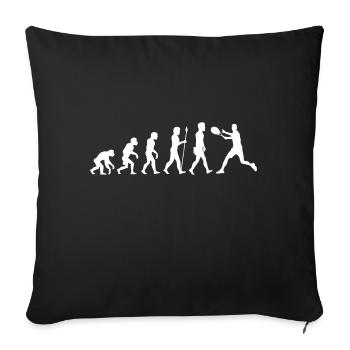 Tennis Evolution - Sofakissenbezug 45 x 45 cm - Schwarz - Vorne