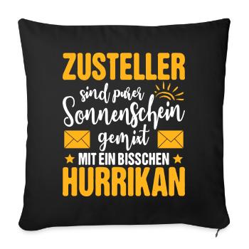 Zusteller Briefträger Postbote Briefe Geschenk - Sofakissenbezug 45 x 45 cm - Schwarz - Vorne