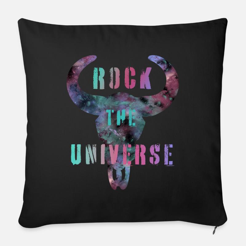 Universe Rockhead - Sofakissenbezug 45 x 45 cm - Schwarz