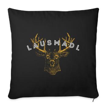 Lausmadl dunkle Shirts - Sofakissenbezug 45 x 45 cm - Schwarz - Vorne