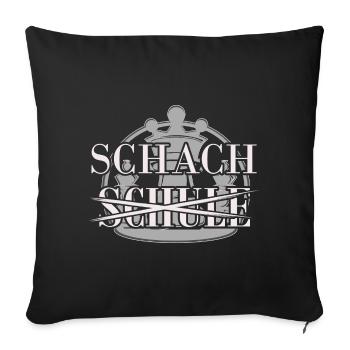 Chess Instead of School Chess Player Gift Idea - Sofa pillowcase 17,3'' x 17,3'' (45 x 45 cm) - black - Front