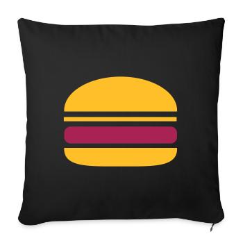 Hamburger - Sofakissenbezug 45 x 45 cm - Schwarz - Vorne