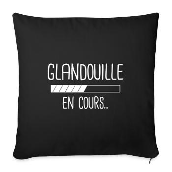 Glandouille en cours - Housse de coussin décorative 45 x 45 cm - noir - Devant