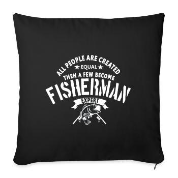 Fisherman Expert - Sofa pillowcase 17,3'' x 17,3'' (45 x 45 cm) - black - Front