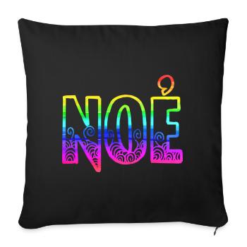 noe rs rainbow - Sofa pillowcase 17,3'' x 17,3'' (45 x 45 cm) - black - Front