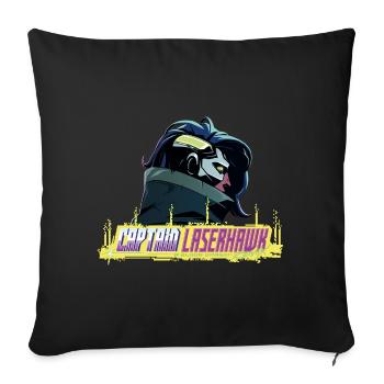 Captain Laserhawk Blood Dragon Dolph Laserhawk - Sofa pillowcase 17,3'' x 17,3'' (45 x 45 cm) - black - Front