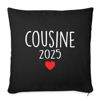 Cousin - Future Cousin 2025 - Sofa pillowcase 17,3'' x 17,3'' (45 x 45 cm) - black - Front
