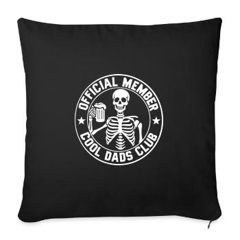 Cool Dads Club - Membre officiel - Housse de coussin décorative 45 x 45 cm - noir - Devant