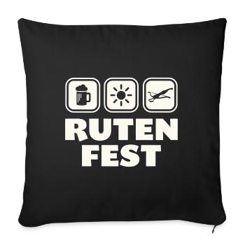 Rutenfest Ravensburg Coat of Arms Symbols - Sofa pillowcase 17,3'' x 17,3'' (45 x 45 cm) - black - Front