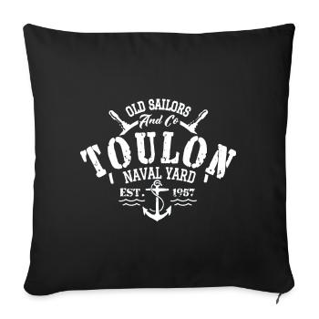 Old Sailors Toulon Naval Yard - Housse de coussin décorative 45 x 45 cm - noir - Devant