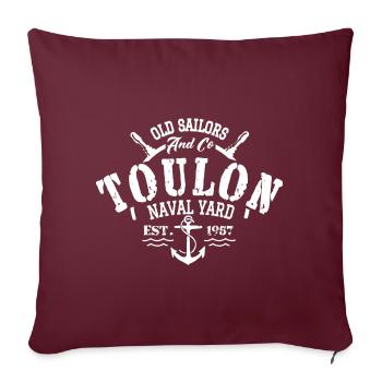 Old Sailors Toulon Naval Yard - Sofa pillowcase 17,3'' x 17,3'' (45 x 45 cm) - burgundy - Front