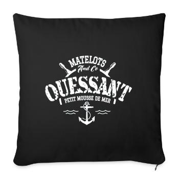 Ouessant petit mousse de mer - Housse de coussin décorative 45 x 45 cm - noir - Devant