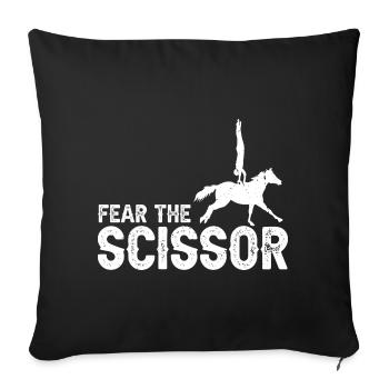 Vaulting Acrobatics Design and Equestrian Horse - Sofa pillowcase 17,3'' x 17,3'' (45 x 45 cm) - black - Front
