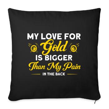 Gold Panner Gold Miner Gold Digger Gift - Sofa pillowcase 17,3'' x 17,3'' (45 x 45 cm) - black - Front