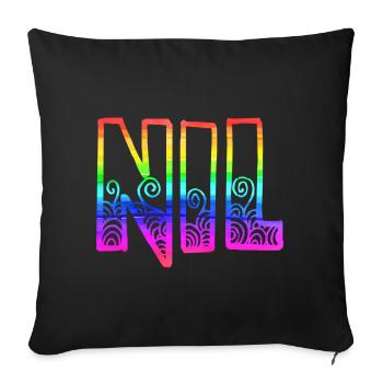 Nil RS Rainbow - Sofa pillowcase 17,3'' x 17,3'' (45 x 45 cm) - black - Front