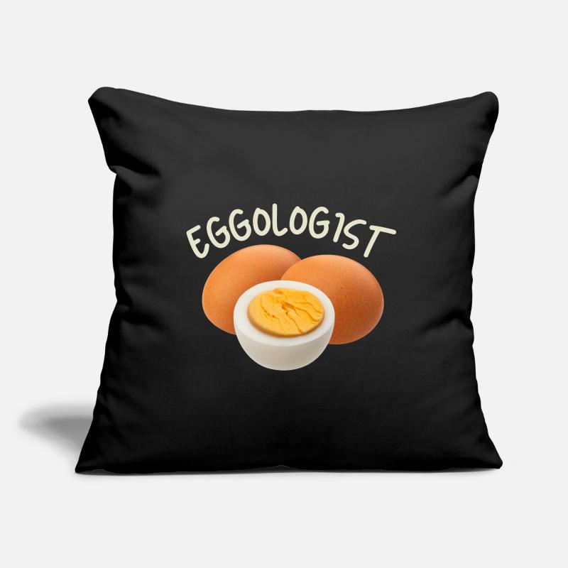 Ei, Eier, lustiger Spruch Sofakissenbezug 45 x 45 cm