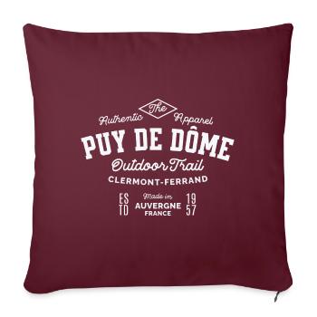 Puy de Dome Outdoor Trail Clermont Ferrand - Housse de coussin décorative 45 x 45 cm - bordeaux - Devant