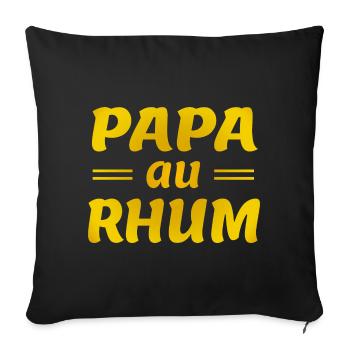 Papa au Rhum c - Housse de coussin décorative 45 x 45 cm - noir - Devant