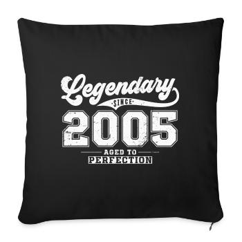 Légendaire depuis 2005 Cadeau d’anniversaire vintage - Housse de coussin décorative 45 x 45 cm - noir - Devant
