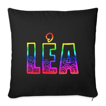 léa rs rainbow - Sofa pillowcase 17,3'' x 17,3'' (45 x 45 cm) - black - Front
