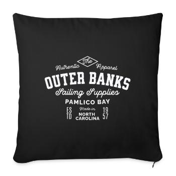Outer Banks Sailing Supplies - Sofa pillowcase 17,3'' x 17,3'' (45 x 45 cm) - black - Front