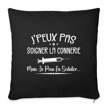Citations Cool Pour Les Infirmière Géniale - Housse de coussin décorative 45 x 45 cm - noir - Devant