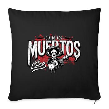 day of the dead mariachi - Sofa pillowcase 17,3'' x 17,3'' (45 x 45 cm) - black - Front